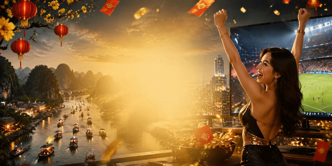 Lễ hội đèn lồng tại Ninh Bình với phong bì đỏ may mắn, gợi liên tưởng đến văn hóa xổ số và may mắn truyền thống Việt Nam